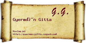 Gyermán Gitta névjegykártya